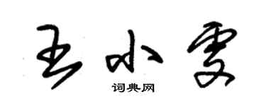 朱錫榮王小雯草書個性簽名怎么寫