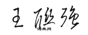 駱恆光王聯強草書個性簽名怎么寫