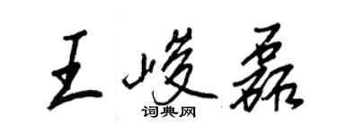 王正良王峻磊行書個性簽名怎么寫