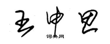 朱錫榮王申思草書個性簽名怎么寫