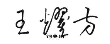 駱恆光王耀方草書個性簽名怎么寫