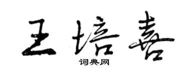 曾慶福王培喜行書個性簽名怎么寫