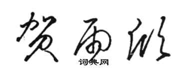 駱恆光賀雨欣草書個性簽名怎么寫