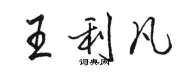 駱恆光王利凡行書個性簽名怎么寫