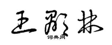曾慶福王顯林草書個性簽名怎么寫
