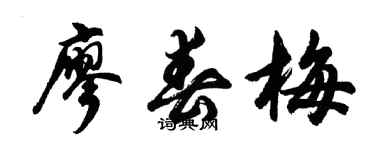 胡問遂廖春梅行書個性簽名怎么寫