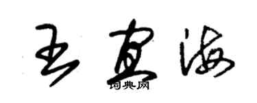 朱錫榮王宜海草書個性簽名怎么寫