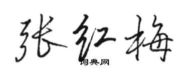 駱恆光張紅梅行書個性簽名怎么寫