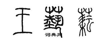 陳墨王藝耘篆書個性簽名怎么寫