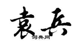 胡問遂袁兵行書個性簽名怎么寫