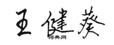 駱恆光王健葵行書個性簽名怎么寫