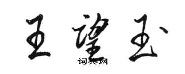 駱恆光王望玉行書個性簽名怎么寫