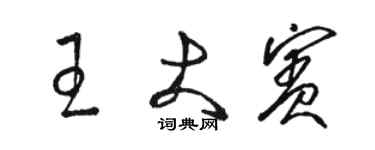 駱恆光王大賓草書個性簽名怎么寫