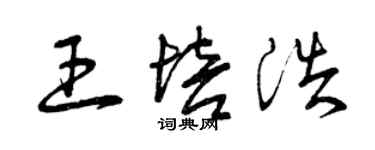 曾慶福王培浩草書個性簽名怎么寫