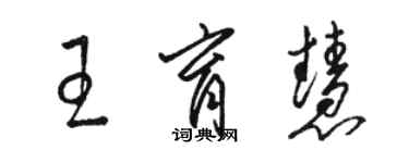 駱恆光王育慧草書個性簽名怎么寫