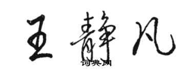 駱恆光王靜凡行書個性簽名怎么寫