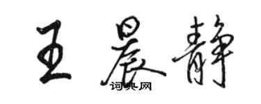 駱恆光王晨靜行書個性簽名怎么寫