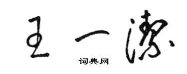 駱恆光王一潔草書個性簽名怎么寫