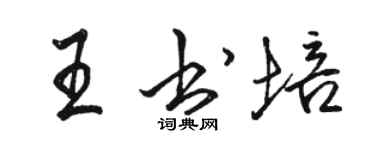 駱恆光王書培行書個性簽名怎么寫