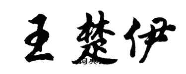 胡問遂王楚伊行書個性簽名怎么寫