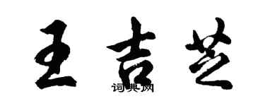 胡問遂王吉芝行書個性簽名怎么寫