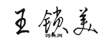 駱恆光王鎖美行書個性簽名怎么寫