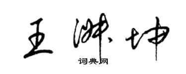 梁錦英王淑坤草書個性簽名怎么寫