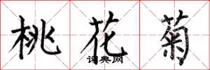 何伯昌桃花菊楷書怎么寫
