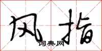 段相林風指行書怎么寫