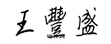 王正良王豐盛行書個性簽名怎么寫
