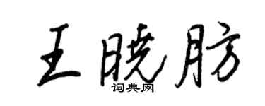 王正良王曉肪行書個性簽名怎么寫