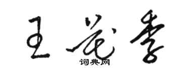 駱恆光王花季草書個性簽名怎么寫