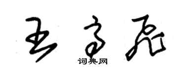 朱錫榮王高飛草書個性簽名怎么寫