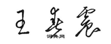 駱恆光王春震草書個性簽名怎么寫