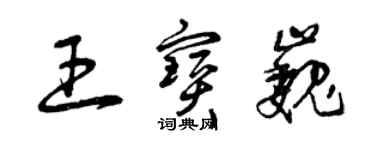 曾慶福王寶巍草書個性簽名怎么寫