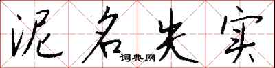 泥名失實怎么寫好看