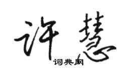 駱恆光許慧行書個性簽名怎么寫