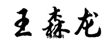 胡問遂王森龍行書個性簽名怎么寫