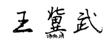 曾慶福王冀武行書個性簽名怎么寫