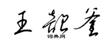 梁錦英王韶釜草書個性簽名怎么寫