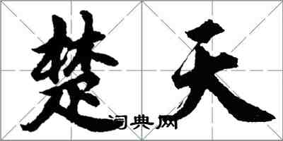 胡問遂楚天行書怎么寫