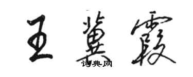 駱恆光王冀霞行書個性簽名怎么寫