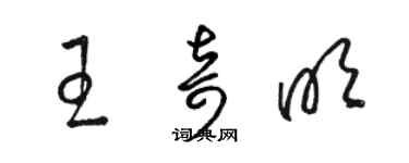 駱恆光王奇明草書個性簽名怎么寫