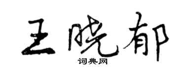 曾慶福王曉郁行書個性簽名怎么寫