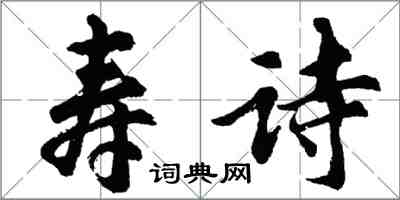 胡問遂壽詩行書怎么寫