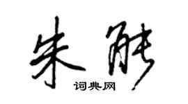 王正良朱能行書個性簽名怎么寫