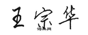 駱恆光王宗華行書個性簽名怎么寫