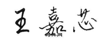 駱恆光王嘉芯行書個性簽名怎么寫