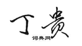 駱恆光丁貴行書個性簽名怎么寫