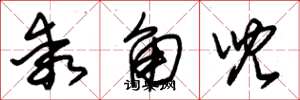 朱錫榮乖角兒草書怎么寫